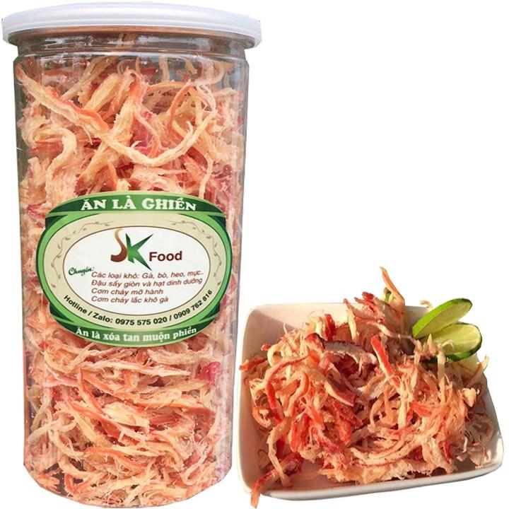 Combo 2 Hũ : Mực Xé Hấp Cốt Dừa - Mực Ép Tẩm Gia Vị Mỗi Hũ 200G Thương Hiệu SK FOOD