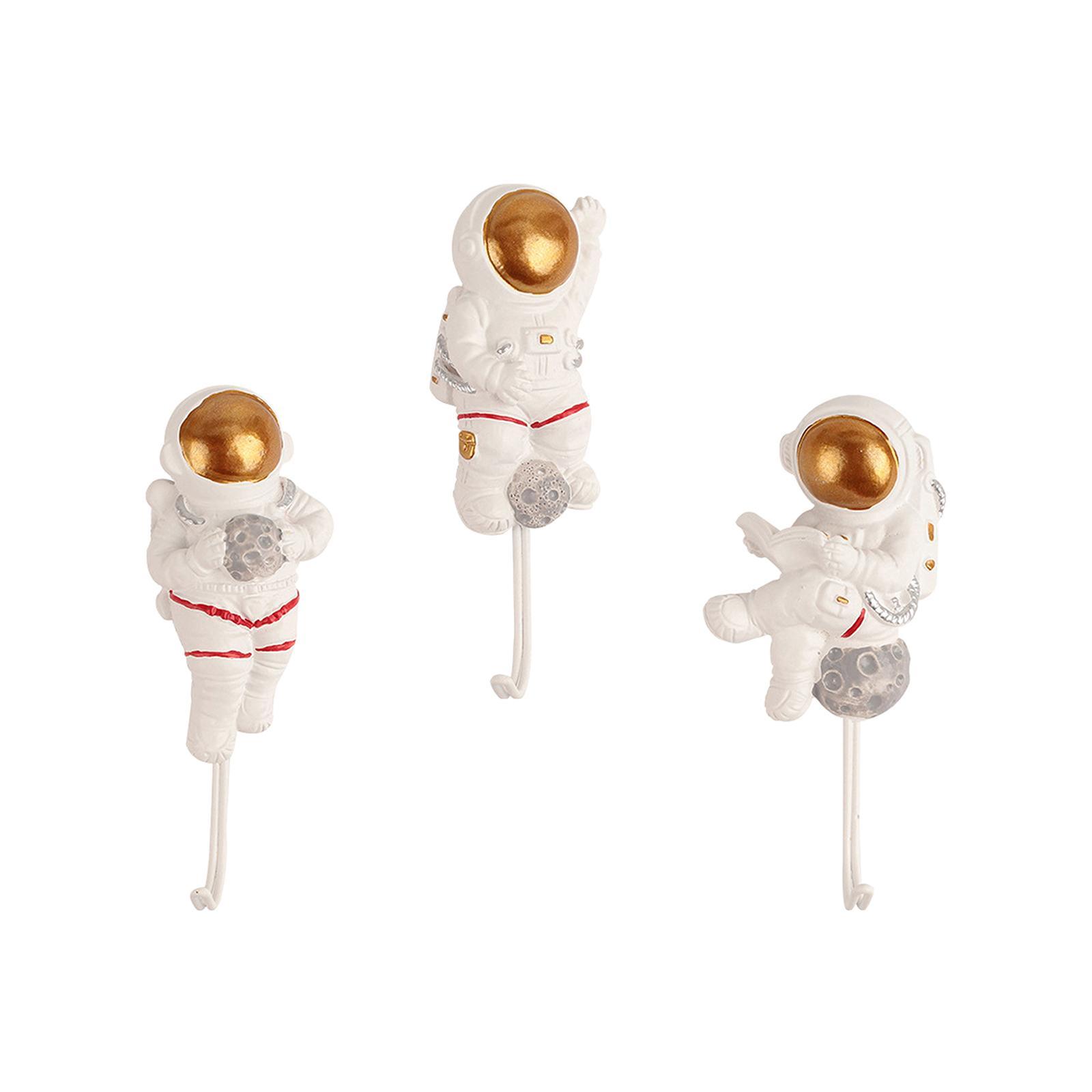 3pcs Resin Wall Hooks Clothes Hanger Wall Mounted Rack for Hat Kitchen