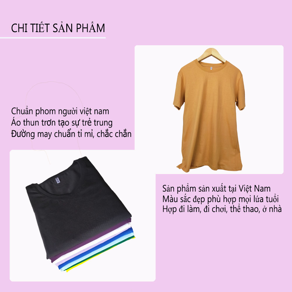 Áo thun nam màu cafe sữa chất liệu 100% cotton dày dặn co giãn tay ngắn