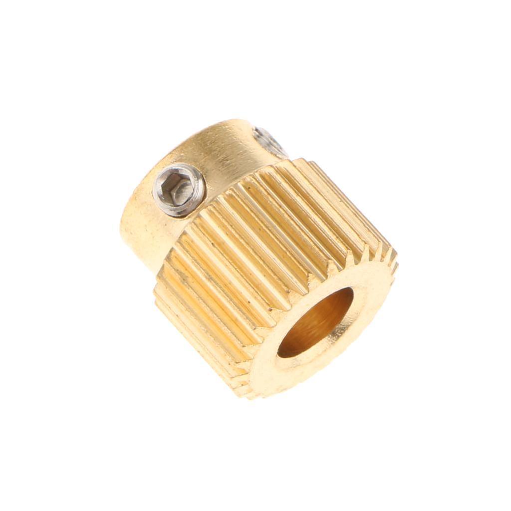 2xFeedstock Wheel Extruder Gear Hobbed Gear Drive Gear for Reprap 3D Printer