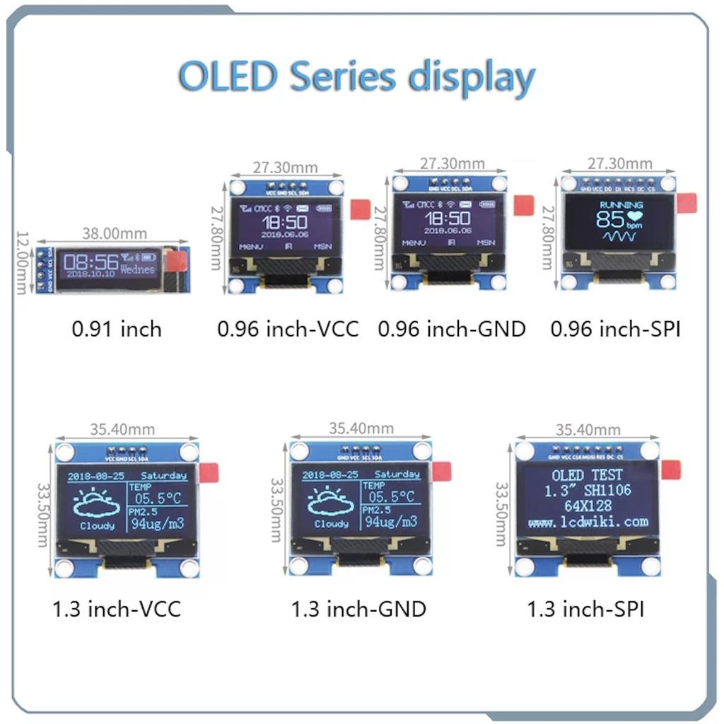 Màn hình OLED 0.91 0.96 1.3 inch