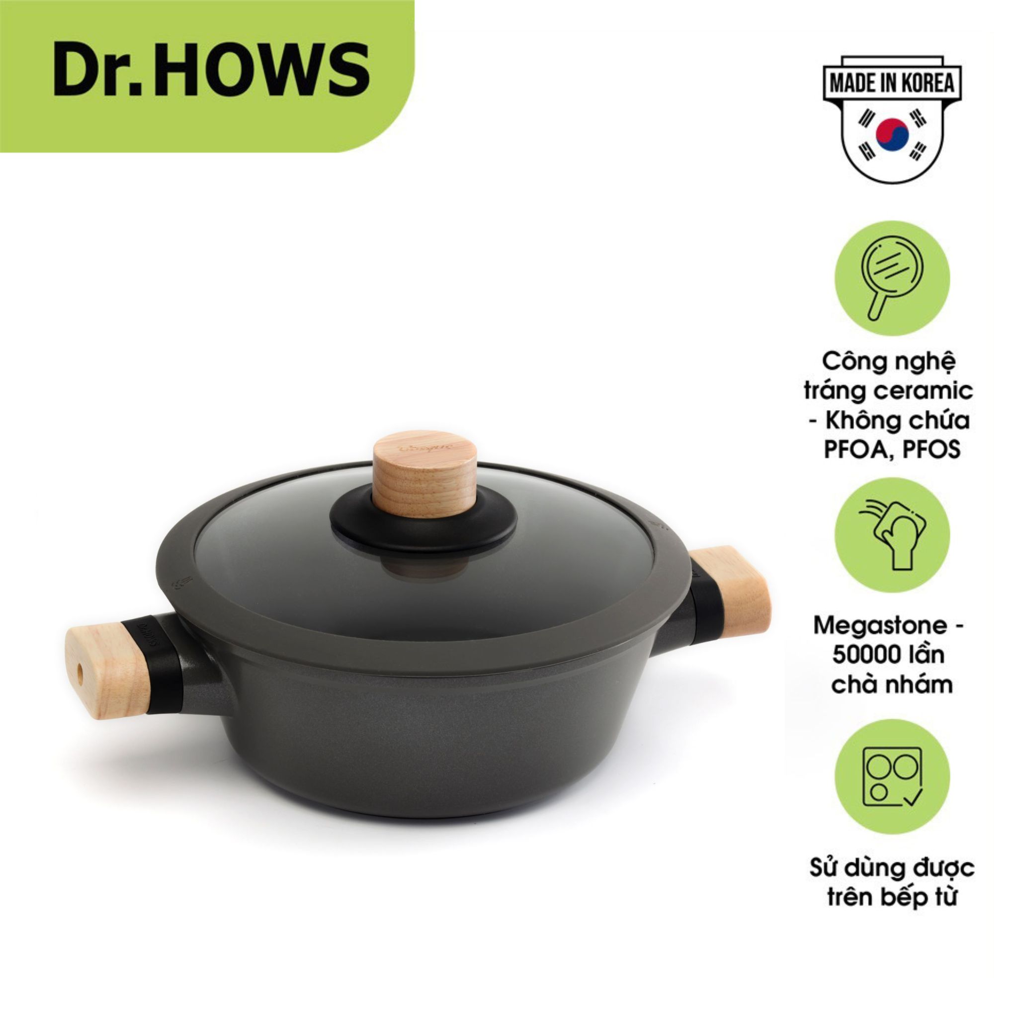 Nồi nấu cán gỗ Dr.HOWS BOSQUE Pot