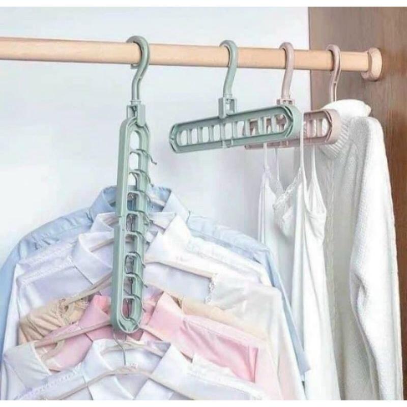 5 móc treo quần áo 9 lỗ đa năng siêu tiện lợi