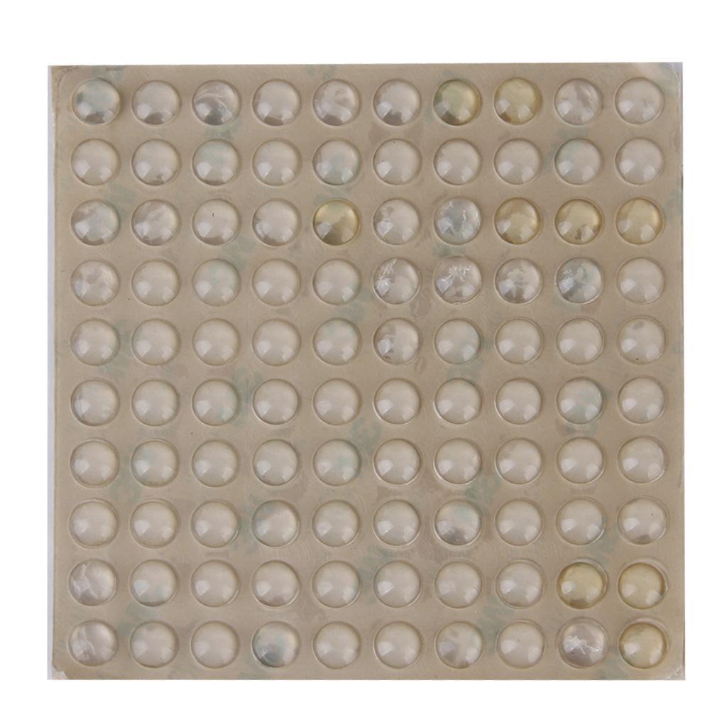 Set of 100 Self-Adhesive Silicone Semicircle Feet Bumper Door Furniture Pad