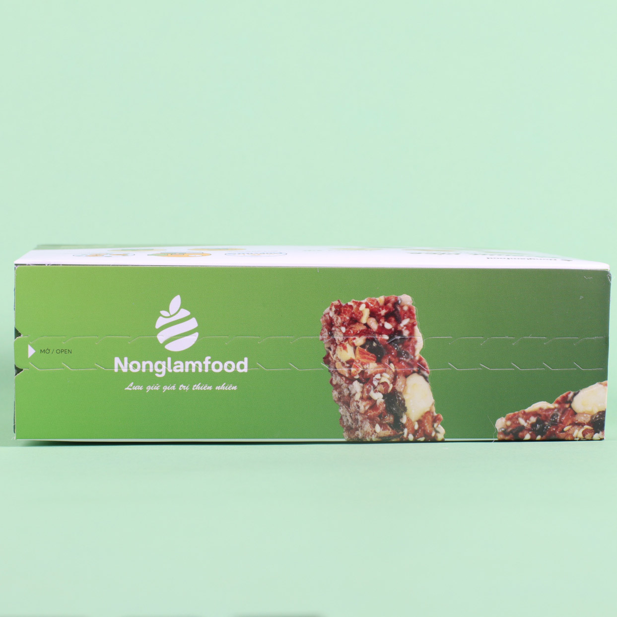 [THUẦN CHAY] Thanh gạo lứt Hạt &amp; Rong Biển Nonglamfood hộp 8 thanh 136g | Chay mặn đều dùng được | Hỗ trợ ăn kiêng giảm cân | Bữa ăn dinh dưỡng thay thế lành mạnh