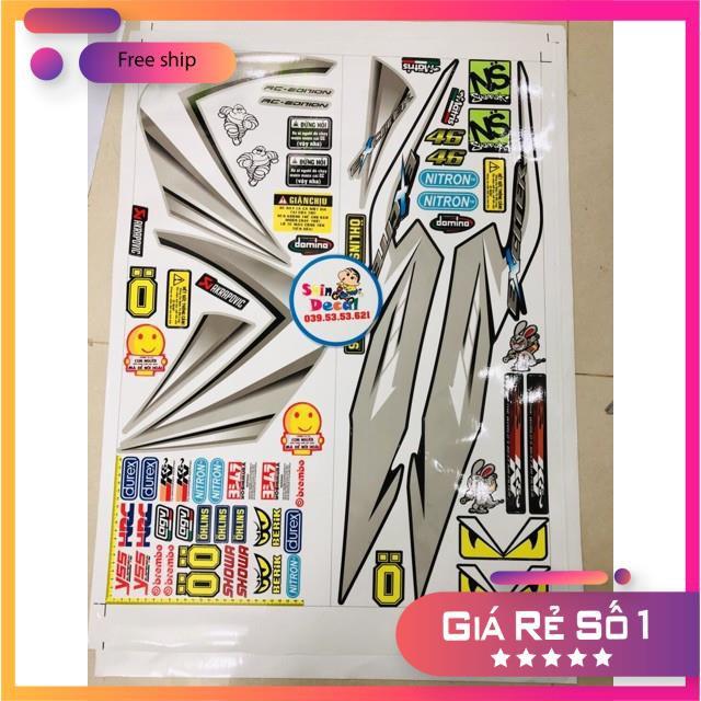 Tem rời dành cho Exciter 2010 xám bạc