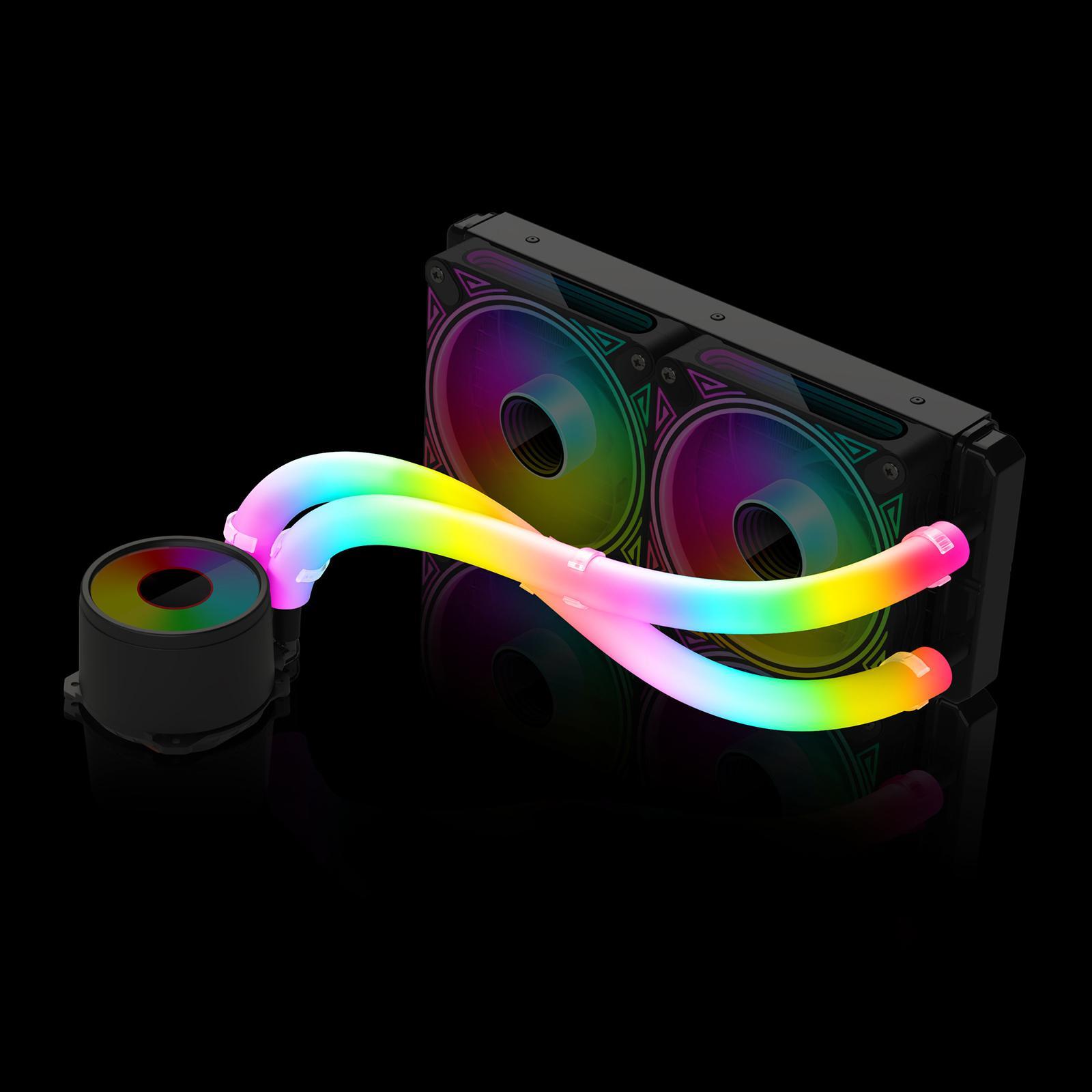 2Pcs Water Cooling Tube Sleeve 3Pin 4Pin for Desktop Computer Gaming Case PC