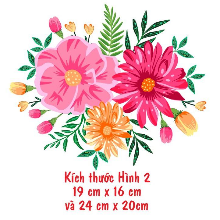 Phôi in ủi áo thun, áo dài, sơ mi HDMAX hình hoa hồng - Sticker Patch Logo HD13