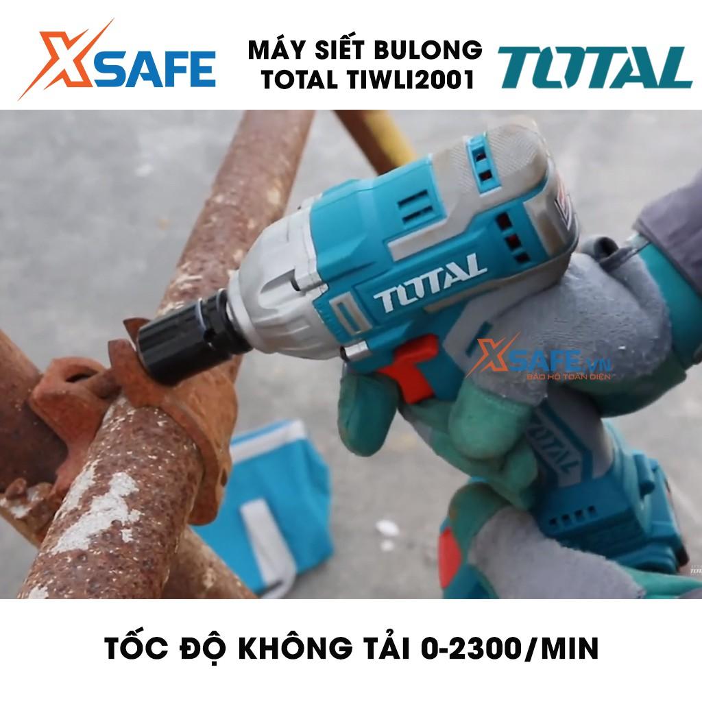 Máy Siết BuLong dùng pin Lithium 20V TOTAL TIWLI2001 Tặng kèm 2 Pin 1 Sạc. Máy bắn bulong cầm tay điện thế 20V