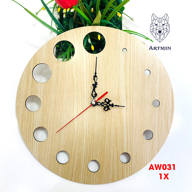 AW031 - Đồng Hồ Gỗ Decor Trang Trí Nhà Cửa – Đồng Hồ Treo Tường Độc Lạ