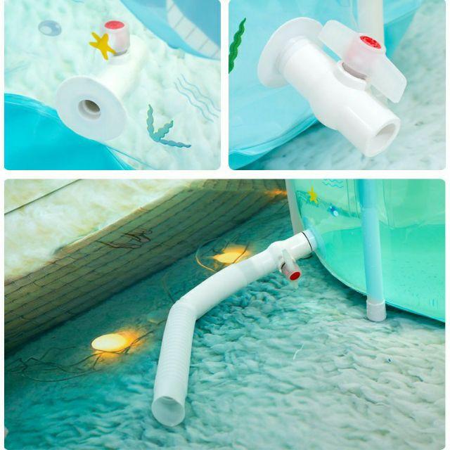 ( Nhiều quà tặng) Hồ Bơi Spa Thành Cao Loại Lớn 80CM X 80CM - Tặng bơm tay, miếng vá, bóng , phao cổ.