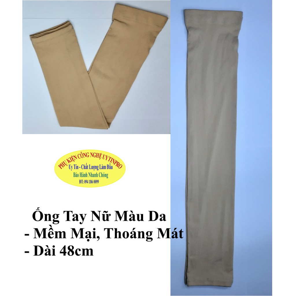 10 ĐÔI ỐNG TAY NỮ MÀU DA Loại mềm mỏng Chất liệu thun Co giãn Thoáng mát Dài 48cm