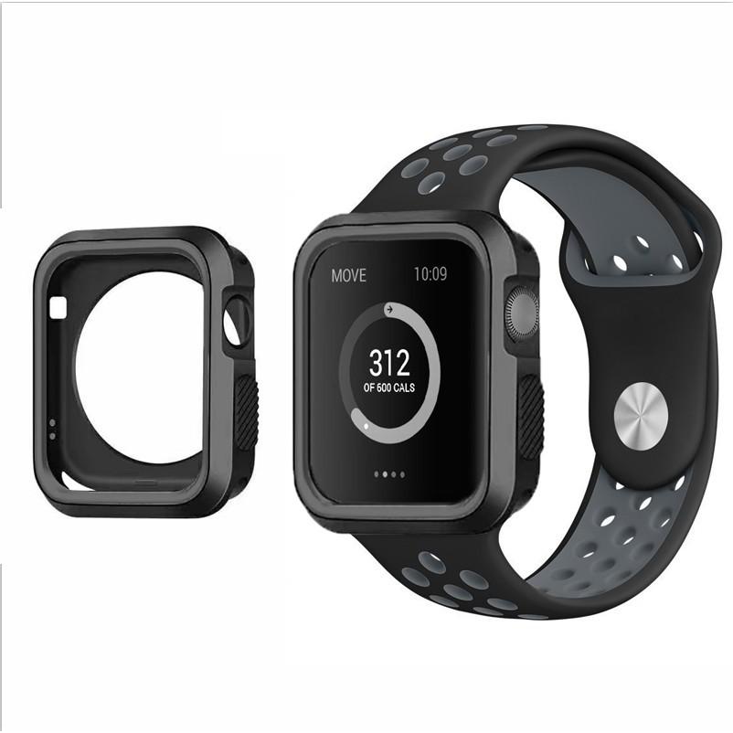 Khung Silicone chống sốc bảo vệ cho mặt đồng hồ Apple Watch Series1/2/3 38mm/42mm