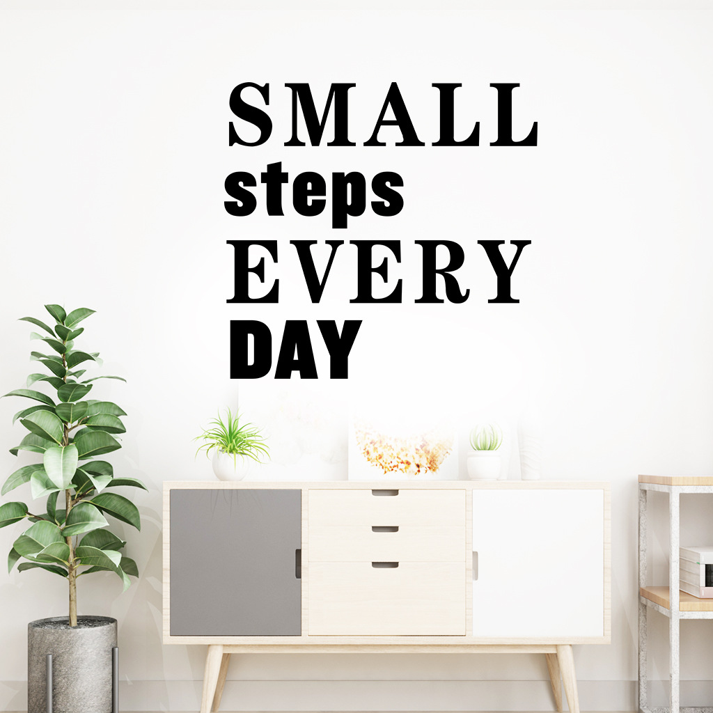 Decal dán tường tạo động lực - Sticker trang trí văn phòng, bàn làm việc mẫu &quot;Don't Stop&quot; (66 x 43 cm)