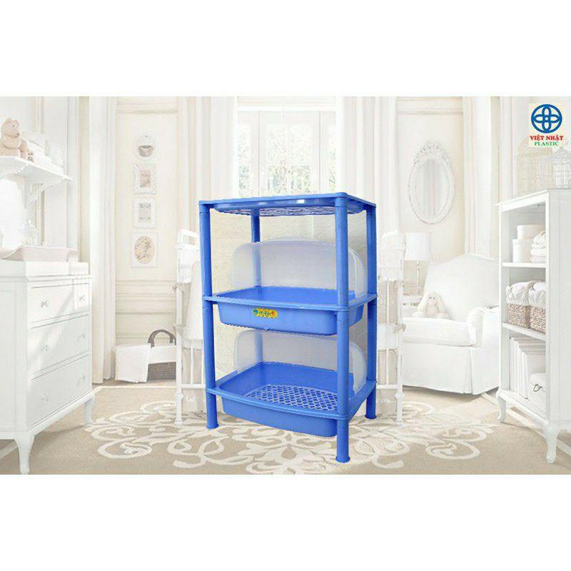 Kệ úp bát đĩa có nắp đậy , giá để bát đũa nhựa việt nhật cao cấp.