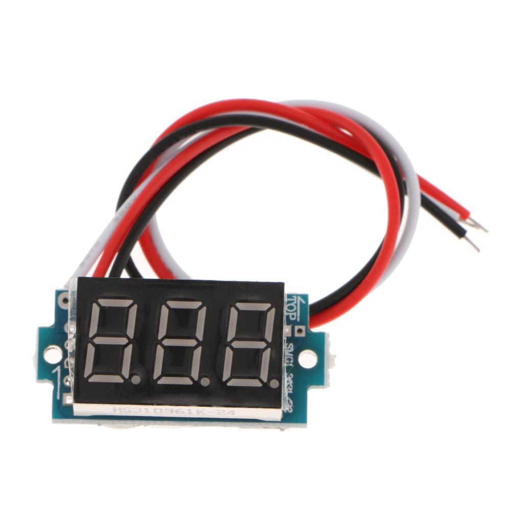 3 Wire DC3.5-30V Digital Volt Meter Car Motor 0.36'' LED