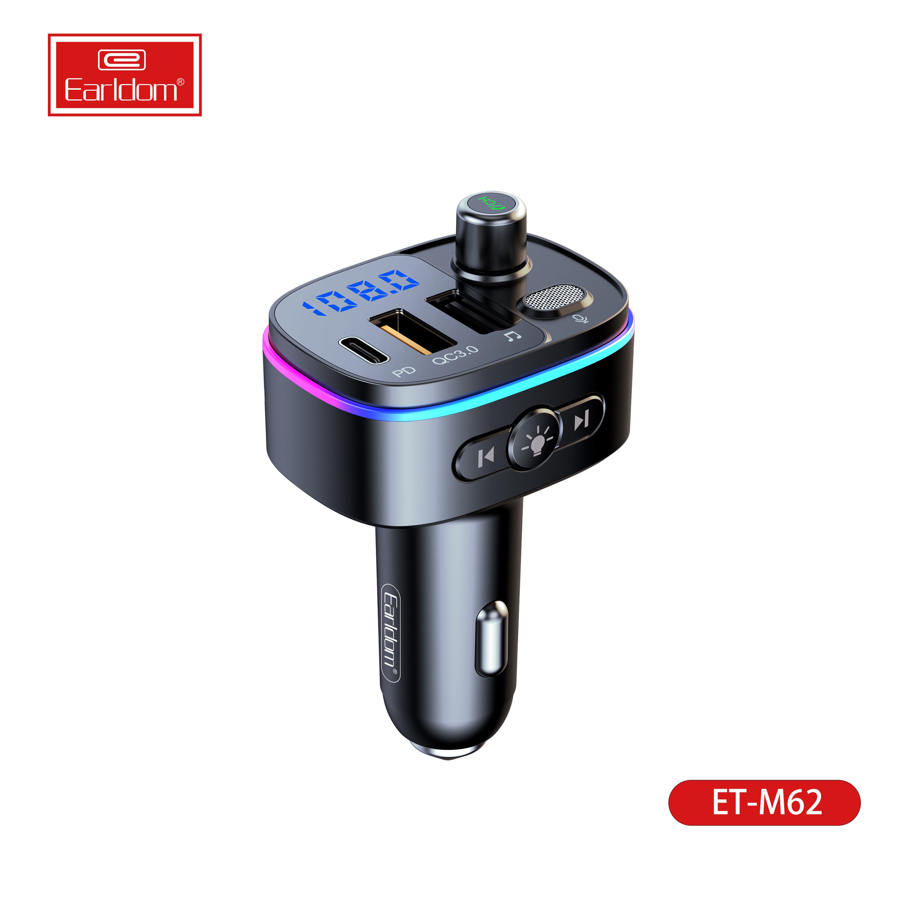 Tẩu Sạc Bluetooth Earldom M62  Hàng Chính Hãng