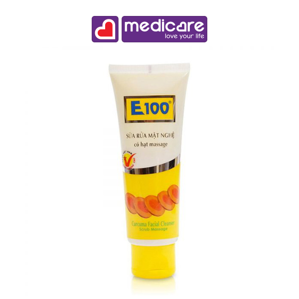 0080971 Sữa rửa mặt E100 chiết xuất nghệ có hạt 100g