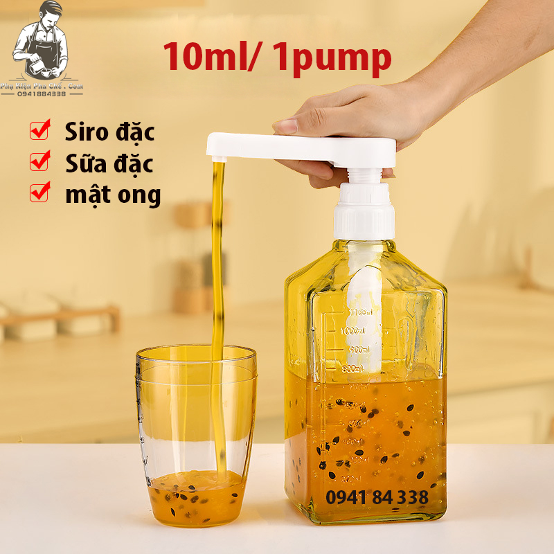 Bình Bơm Nhựa, Thuỷ Tinh Với Ống Hút Lớn Pump 10ml