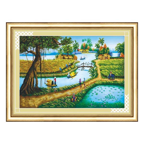 Tranh thêu Đồng Quê ms 53212