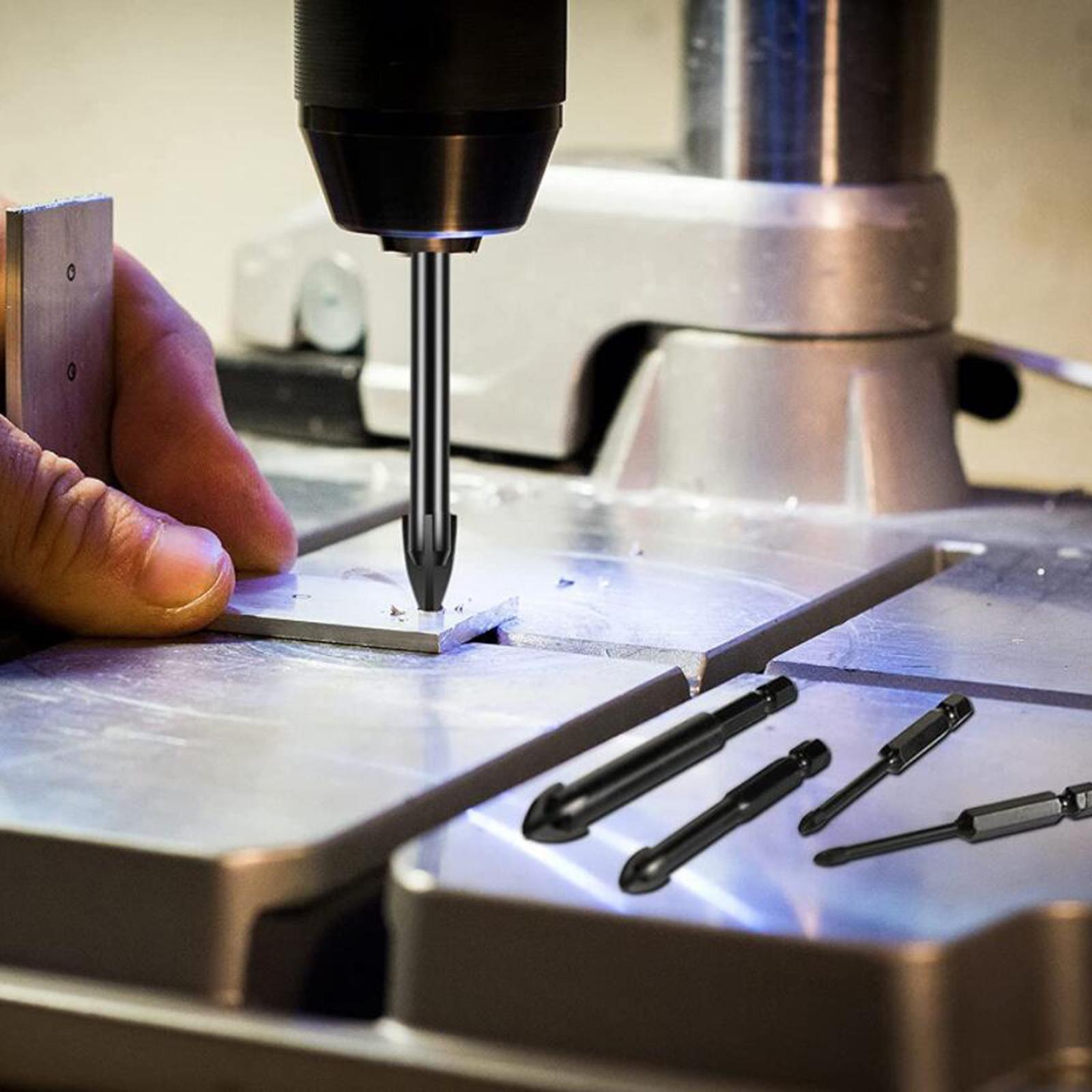 Cross Tile Drill Bit, Spear Head Woodworking Tool Masonry Drill Bits for Ceremaic