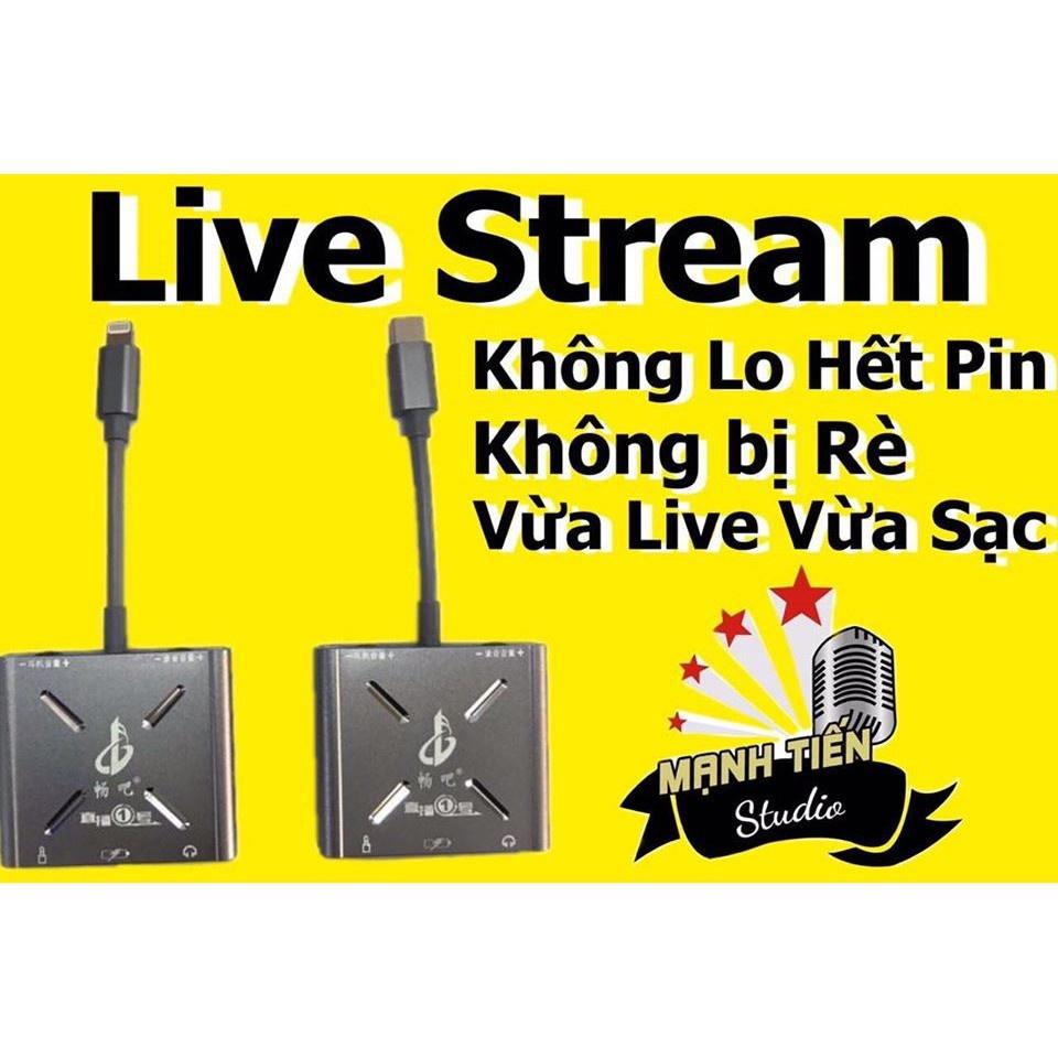 Bộ chuyển đổi Livestream đa năng (vừa sạc vừa live) cho điện thoại tiện lợi nhanh chóng