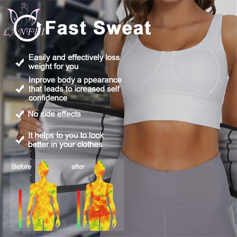 LANFEI Nữ Eo Huấn Luyện Cơ Bụng Femme Tập Toàn Thân Xông Hơi Mồ Hôi Giảm Béo Móc Đai Corset Tập Luyện Bụng Tập Thể Hình Fajas Định