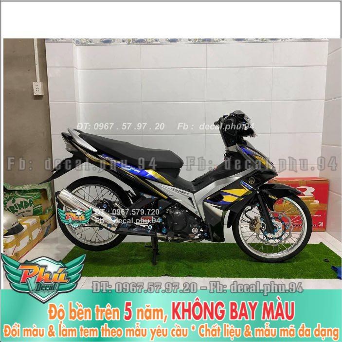 Tem rời Exciter 2006-2010 đen bạc vàng Crom -1
