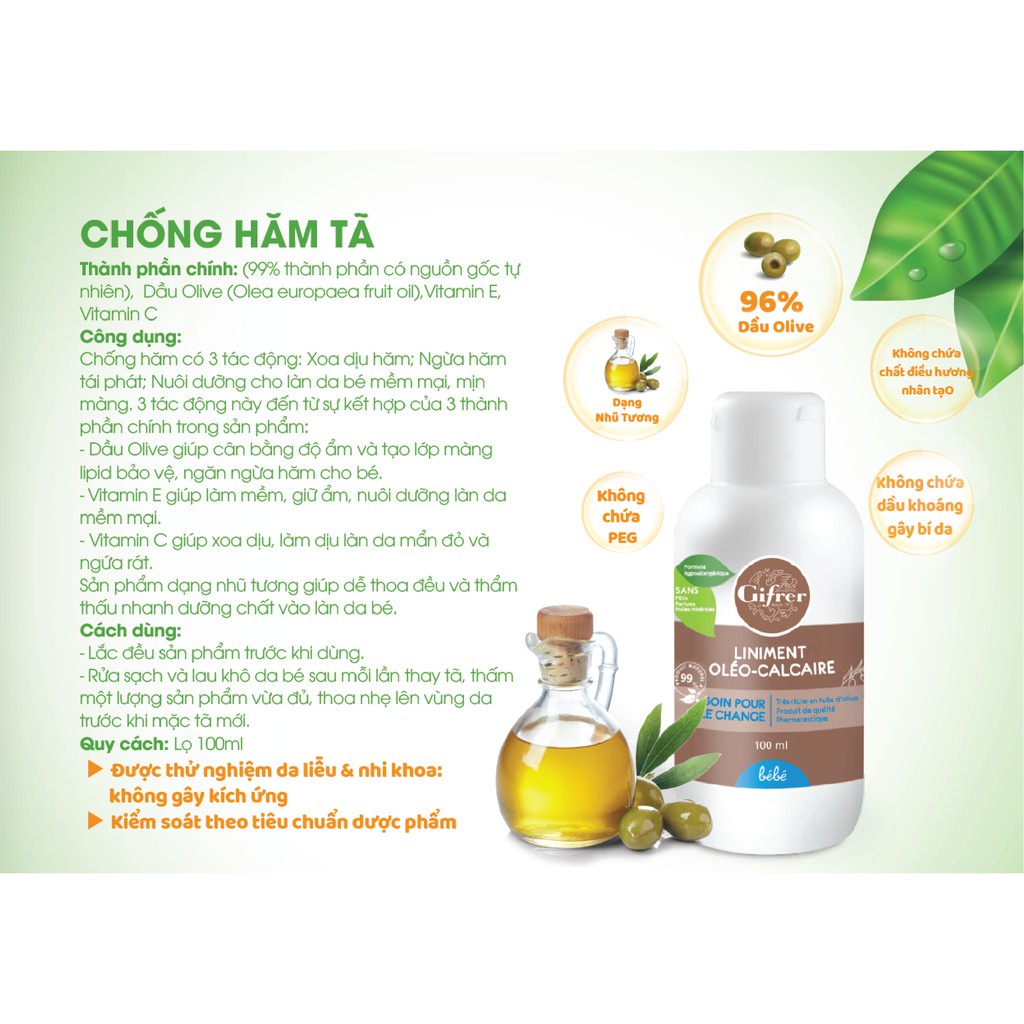 Bộ đôi Sữa tắm gội cho bé Gel LavanI GIFRER 500ml 2 trong 1 + Kem thay tã Gifrer 100ml nhập khẩu Pháp