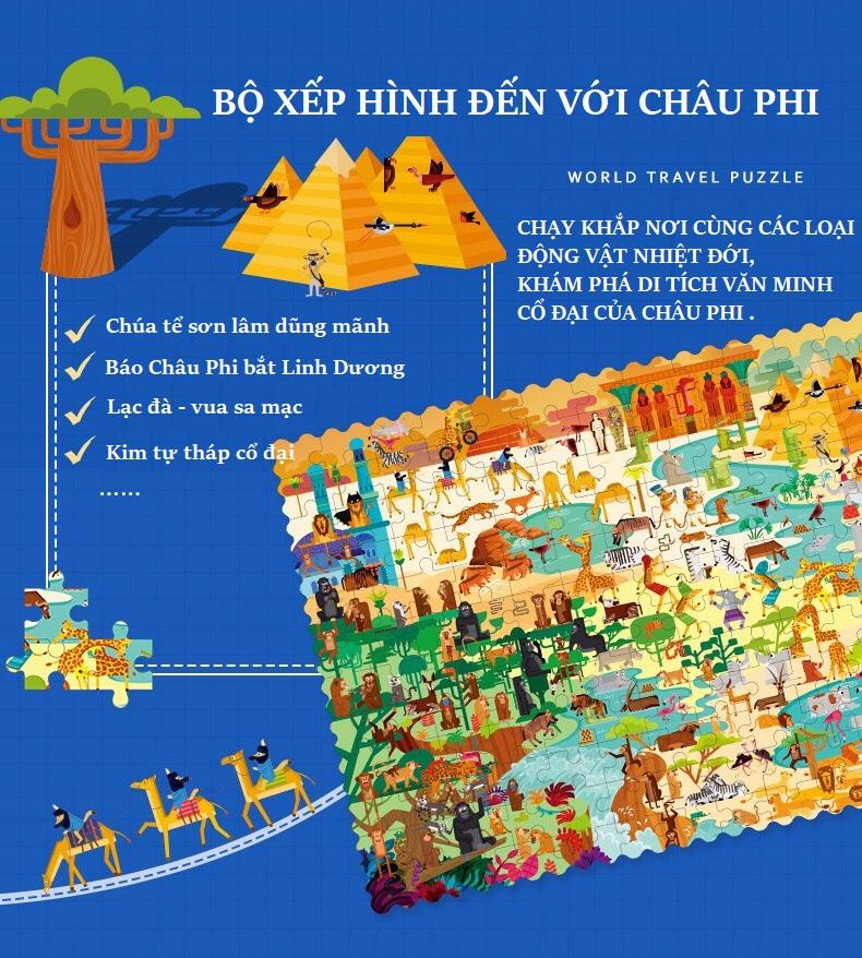 Bộ xếp hình vali 180 mảnh Du Lịch Muôn Nơi chính hãng Mideer Travel Around The World có 4 mẫu cho bé lựa chọn