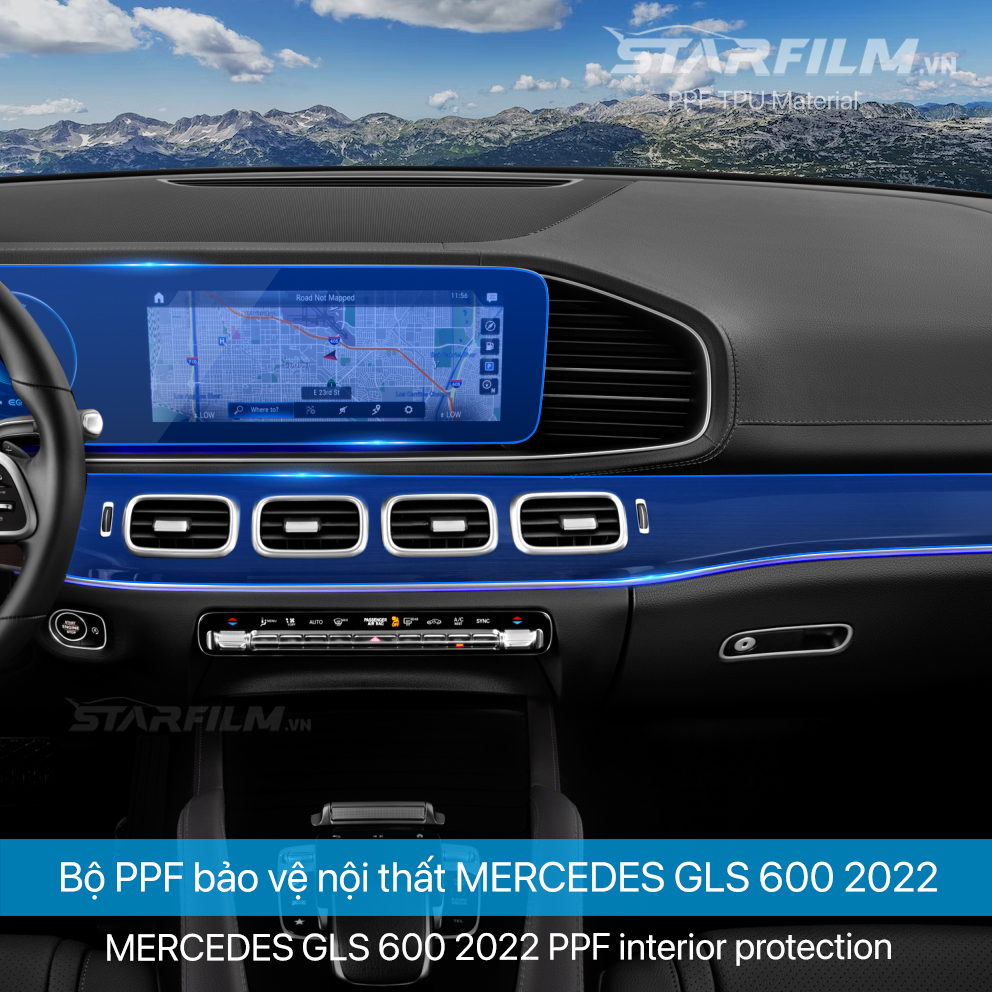 Mercedes Benz GLS 600 2022 PPF TPU chống xước tự hồi phục STARFILM