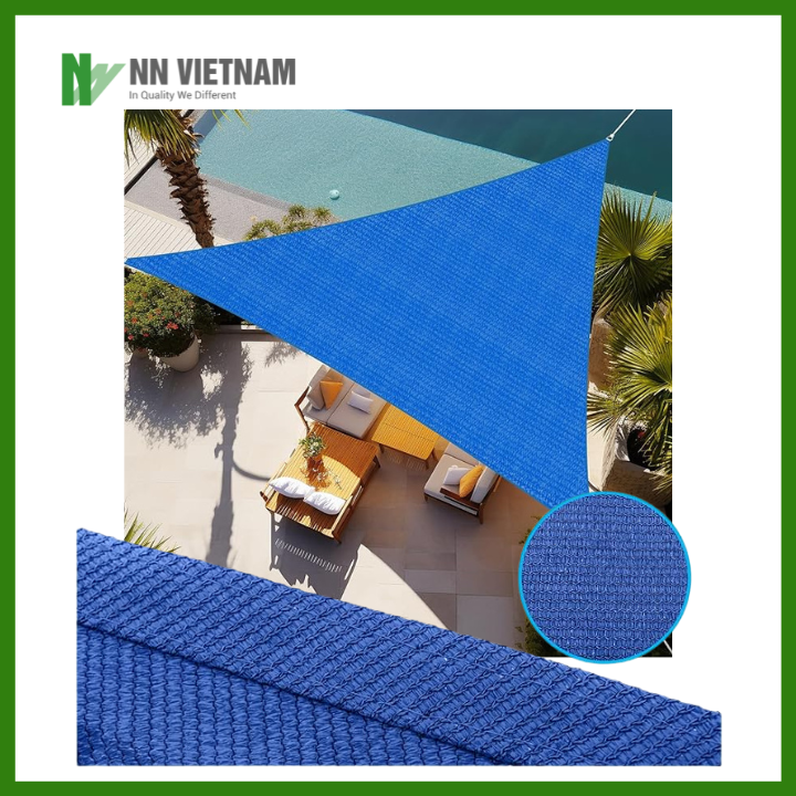 Lưới che nắng tam giác vuông kích thước 3 x 3 x 4.24m - HDPE Hàn Quốc 325GSM - Che mát 90