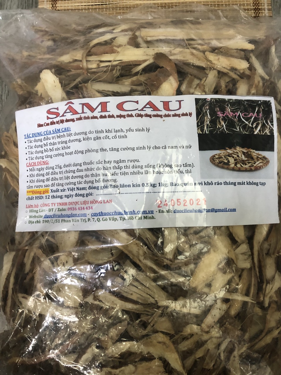  1kg Sâm Cau đỏ khô sạch sắt lát