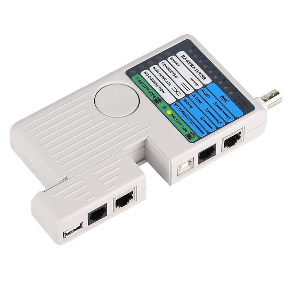 Pro   Network Cable Tester Meter /RJ11/USB/BNC   Wire Tester