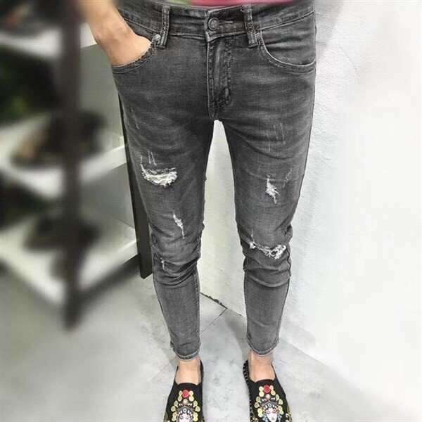 QUẦN JEAN NAM RÁCH VẢI JEAN THUN CO GIÃN NHẸ