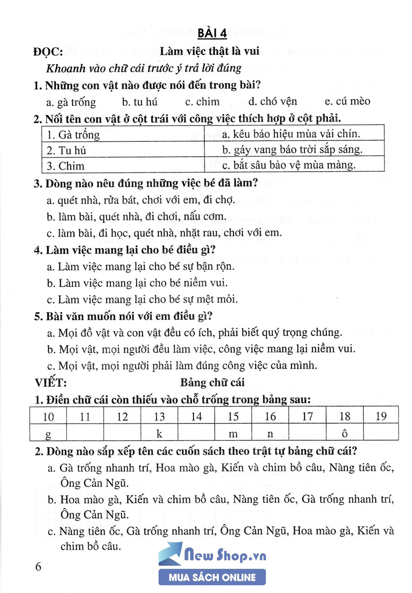 Bài Tập Trắc Nghiệm Tiếng Việt Lớp 2