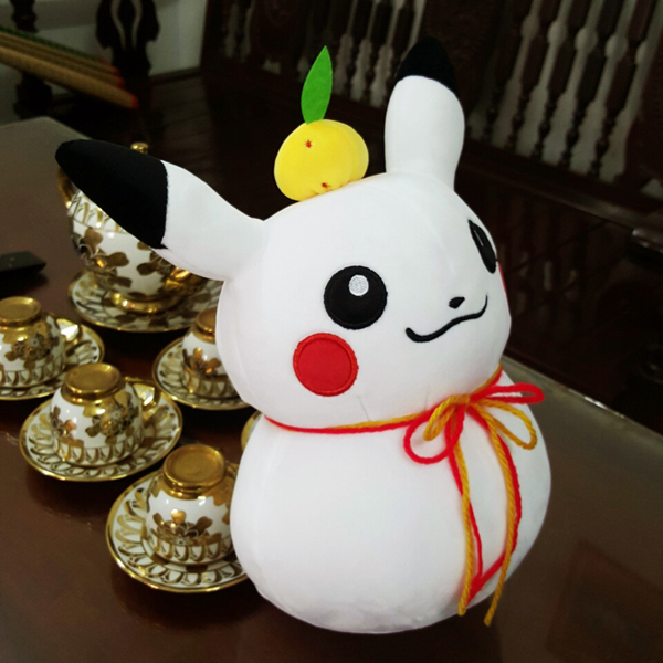 Gấu Bông Pikachu Lật Đật (30 Cm) Gb79 (Màu Trắng)