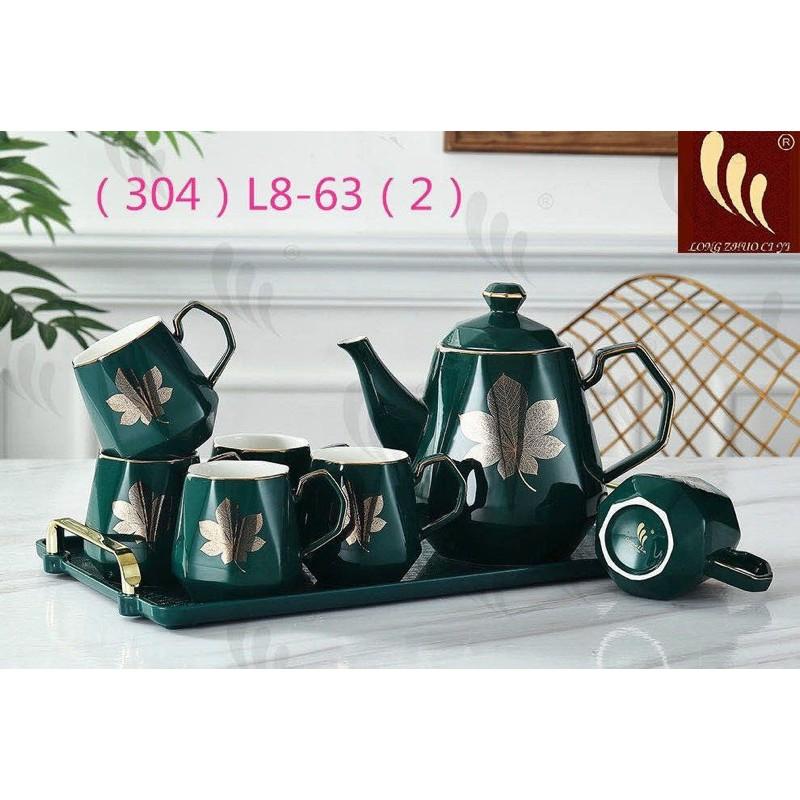 Bộ ấm tách gốm sứ mang phong cách Châu Âu