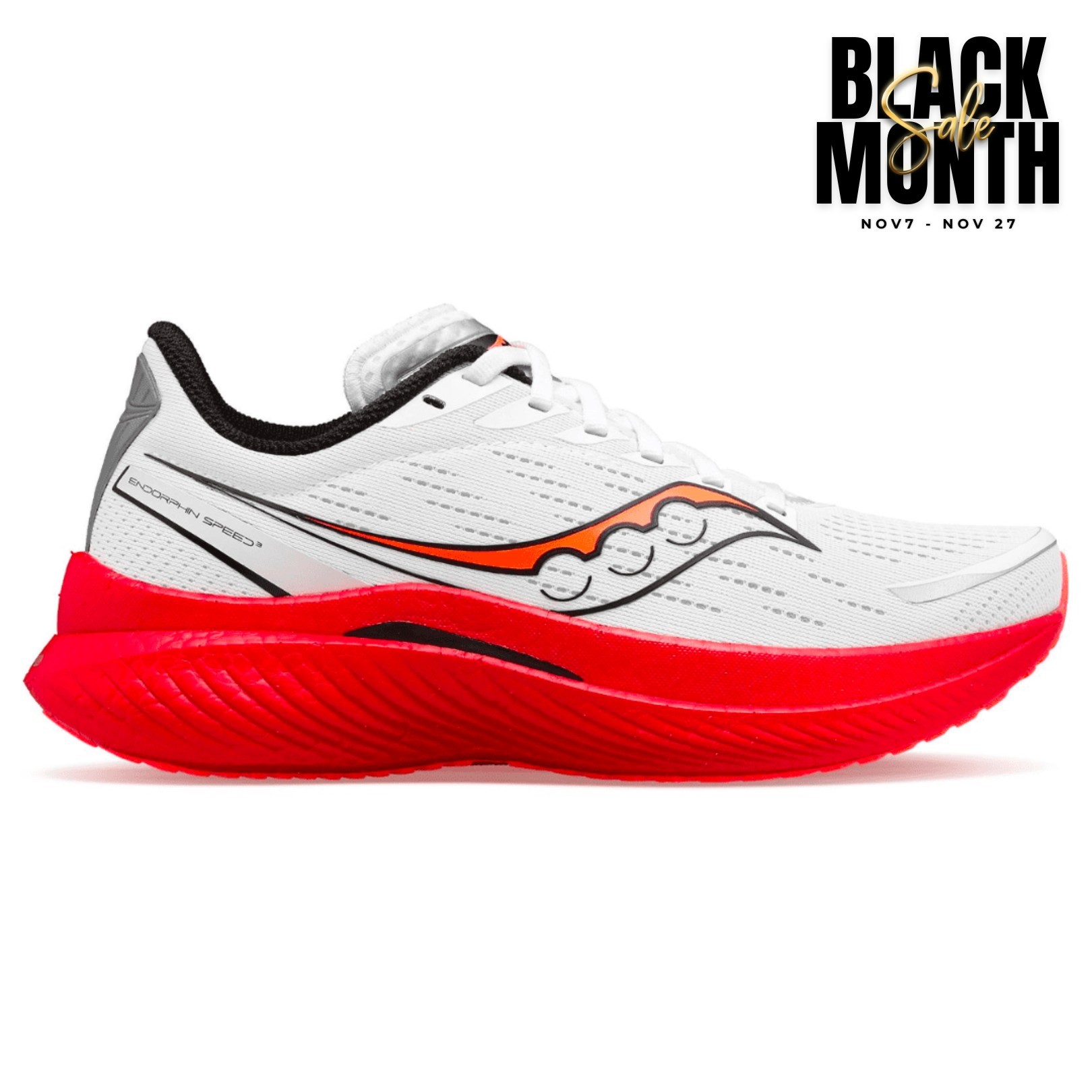 Giày Chạy Bộ Nam Saucony Endorphin Speed 3 White|Black|Vizired