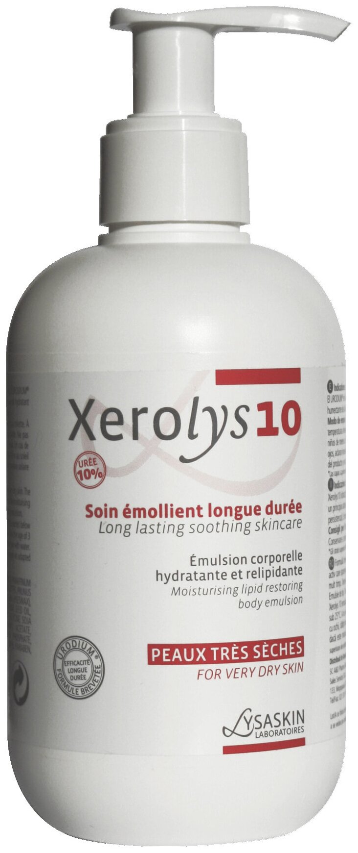 Kem dưỡng ẩm cho da vảy nến, vảy cá, da lão hóa Xerolys 10 Soin Emollient Longue Duree - 200ml