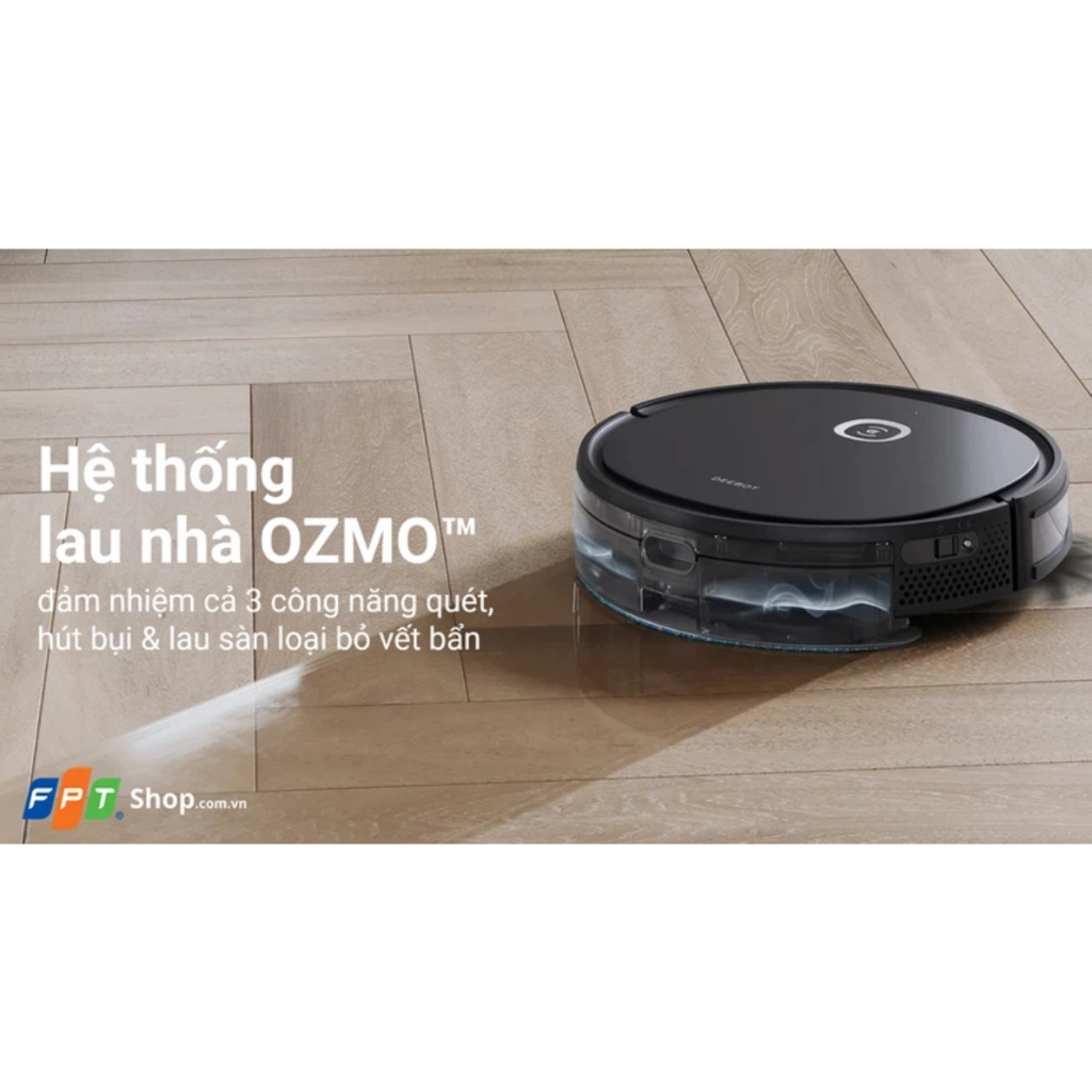 Robot Hút Bụi Lau Nhà ECOVACS DEEBOT U2 PRO, Máy Hút Bụi Lau Nhà Hơi Nước Tự Động, Điều Khiển Từ Xa, Cảm Biến Thông Minh, Chống Rơi Cầu Thang, Không Dây, Kết Nối App Điện Thoại, Bảo Hành 12 Tháng