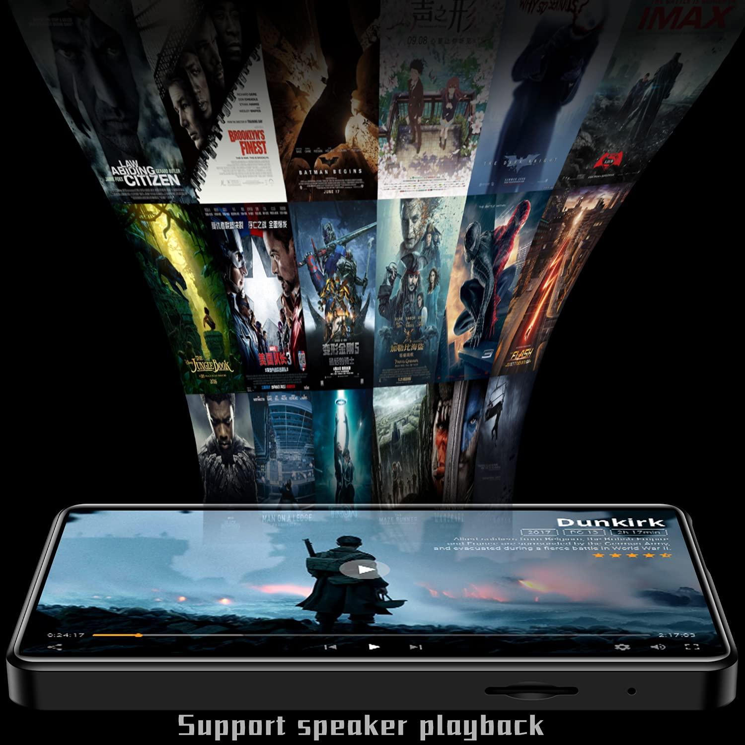 Máy nghe nhạc Yophoon 4 inch HD Mp3 Mp4 Màn hình cảm ứng đầy đủ Bluetooth 5.0 Walkman 16GB Loa tích hợp Máy nghe nhạc Đài FM Ghi Ebook Màu sắc: Hộp màu trắng X20
