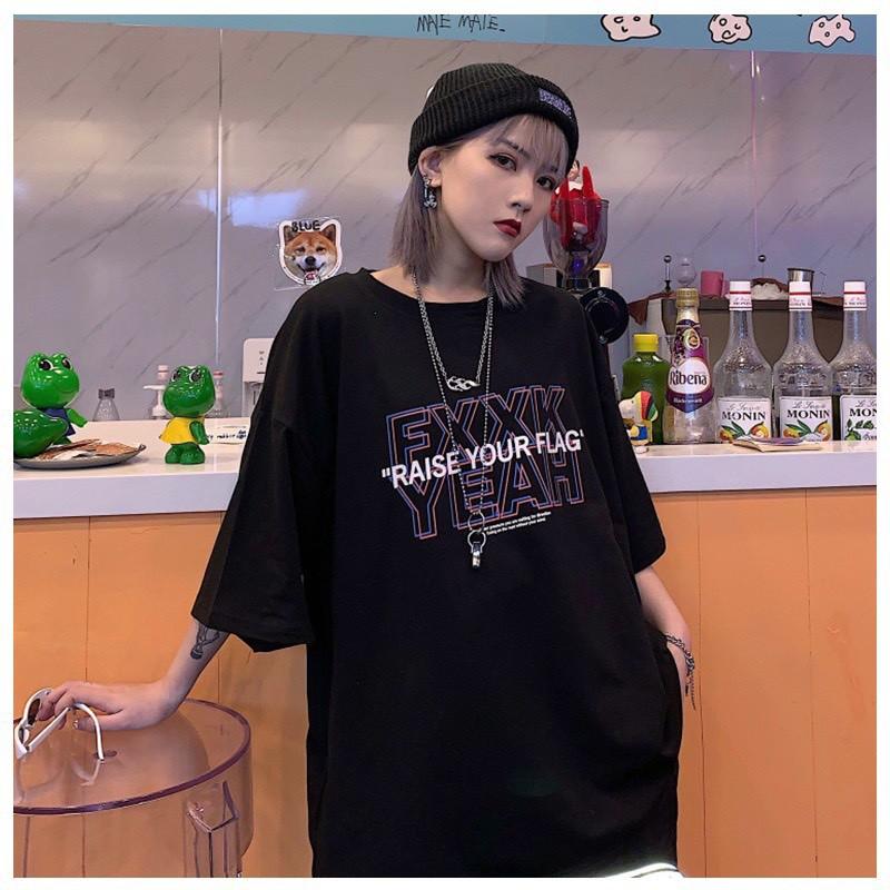 Áo thun nữ tay lỡ Unisex EXXK, áo phông form rộng phong cách ulzzang hàn quốc JASHOP