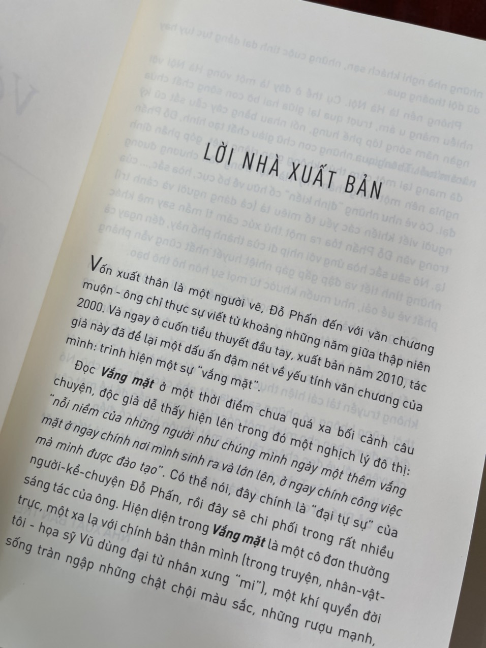 (Ấn bản đặc biệt bìa cứng 2022)  VẮNG MẶT – Đỗ Phấn – Nhà xuất bản Trẻ