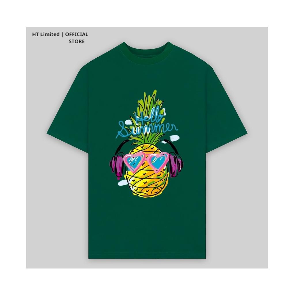 Áo thun thiết kế Unisex họa tiết pinaple summer basic local brand, Cotton Cao Cấp 100%