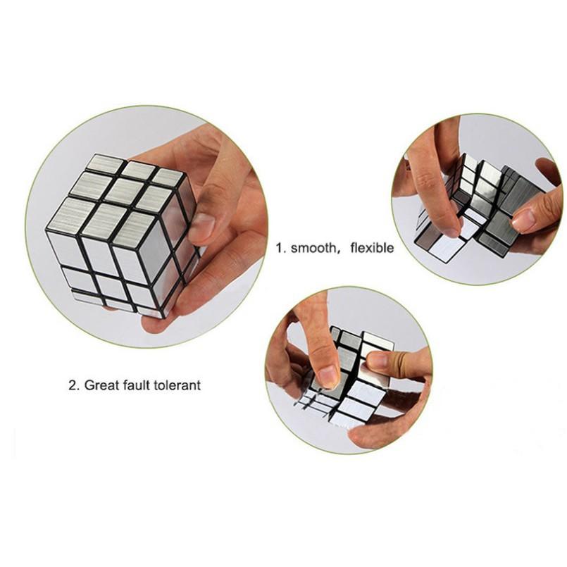 Đồ chơi Rubik 3x3x3 Mirror - Tráng Gương Bạc Cao Cấp