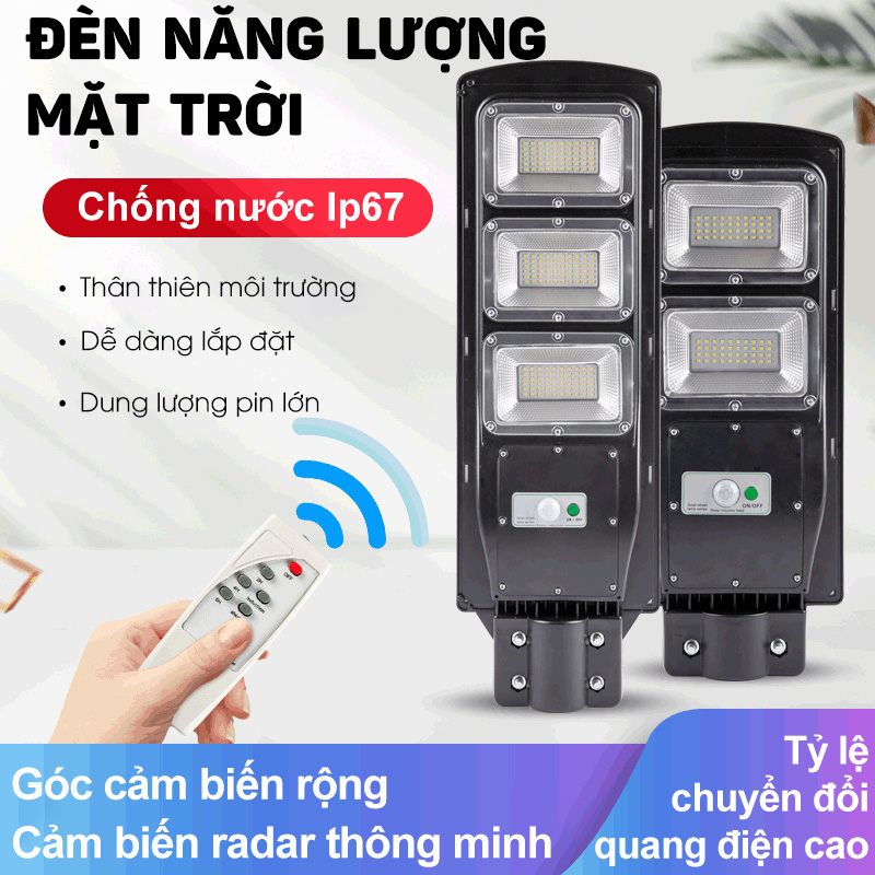 Đèn năng lượng mặt trời 200w,300w,400w ,pin dung lượng lớn, tuổi thọ lâu dài - D1383