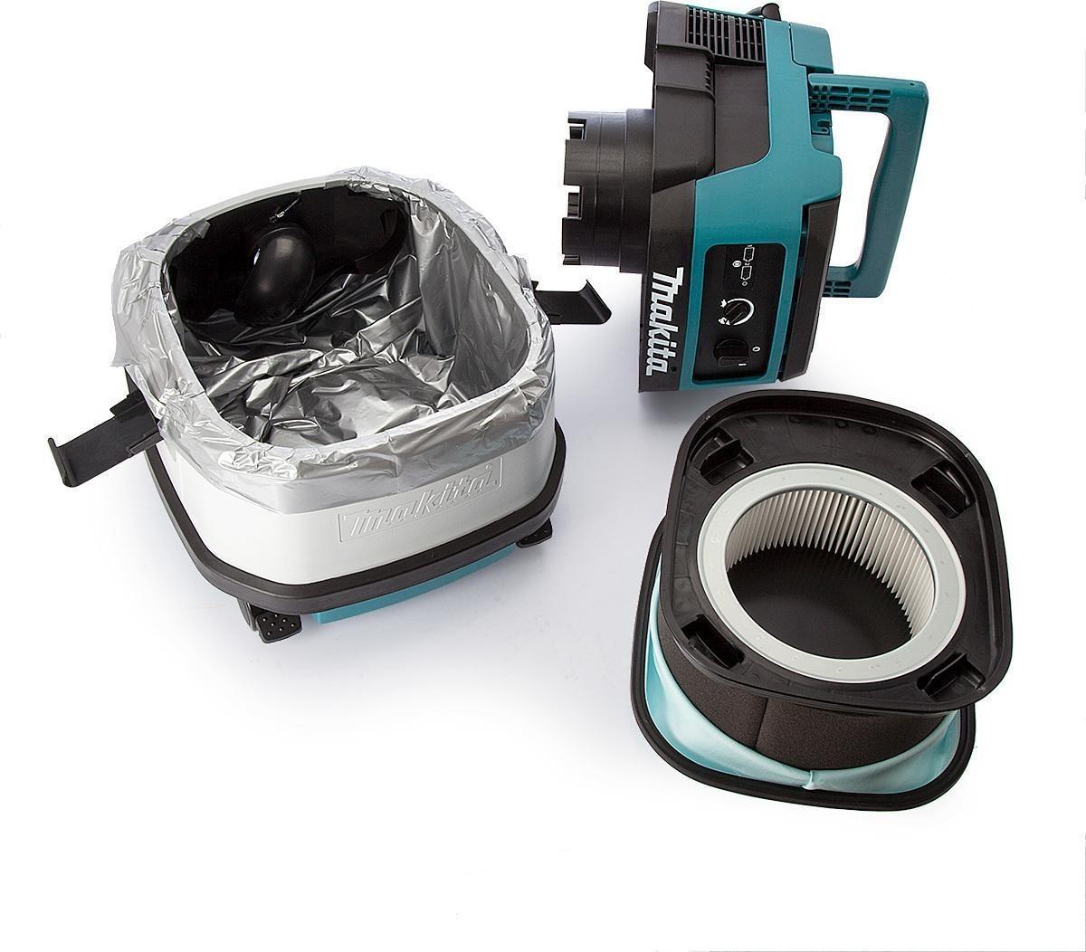 MÁY HÚT BỤI DÙNG PIN (HEPA/BL)(18VX2) 90W MAKITA DVC863LRT2 (01 SẠC NHANH 02 PIN 5.0AH/18V) - HÀNG CHÍNH HÃNG