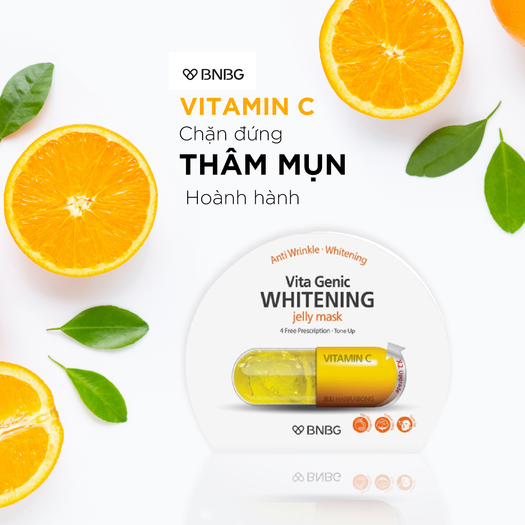 Mặt Nạ BNBG Vàng Dưỡng Trắng Vita Genic Whitening Jelly Mask 30ml [HỘP 10 MIẾNG]