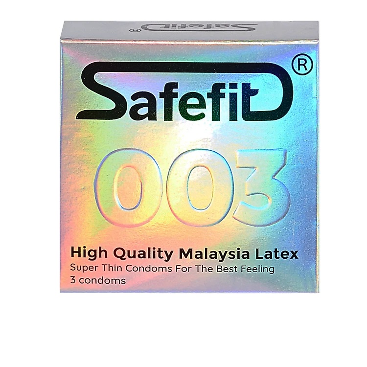 Bao cao su SafeFit 003 Siêu mỏng Hộp 3 cái